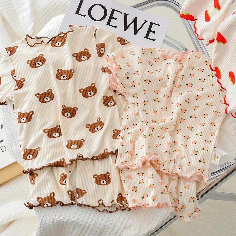 Baby Clothing Dividers - 2026 Yaz pamuklu karikatür rahat pijama