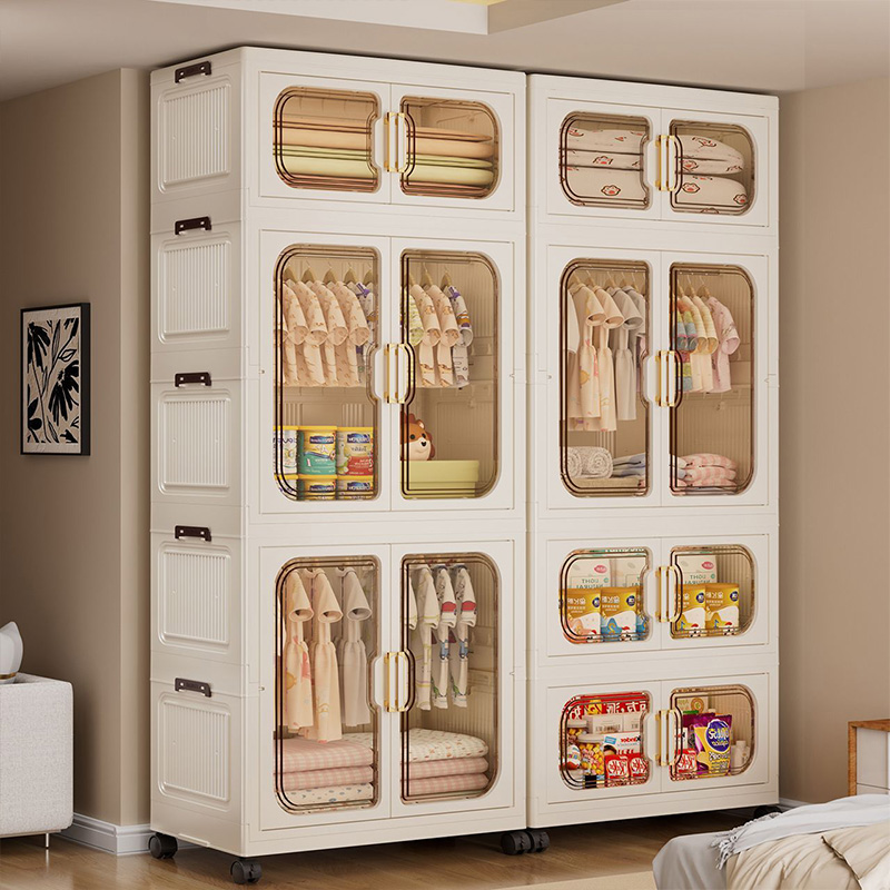 Baby Clothing Cupboard - Snap-Assembly Katlanabilir Bebek Gardırobu – Oturma