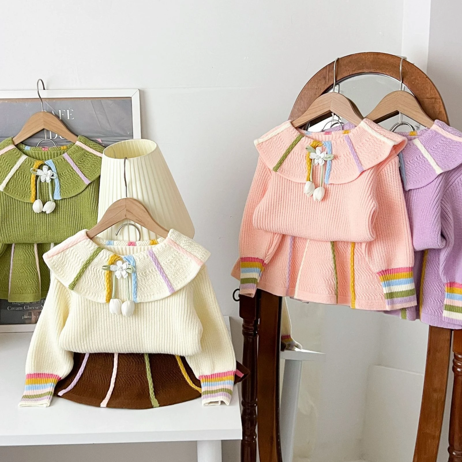 Baby Clothing Jumpers - Kız Çocuk Takımı 2026 İlkbahar Sonbahar