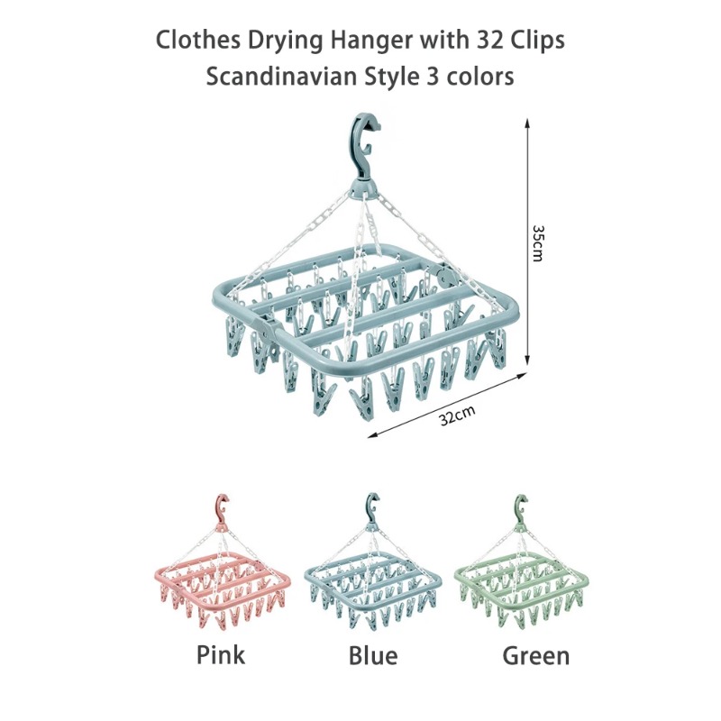 32 Klipsli Elbise Kurutma Askı - Baby Clothing Rack incelemesi ve fiyatı