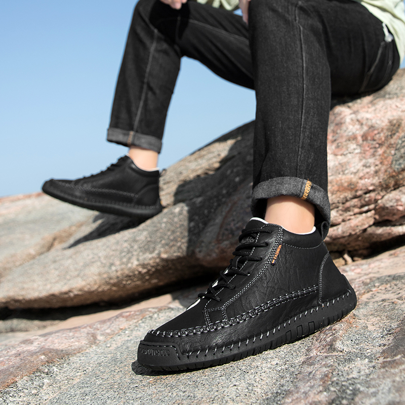 Erkek Dikişli Deri Bilek Botla - Soft Sole Booties incelemesi ve fiyatı