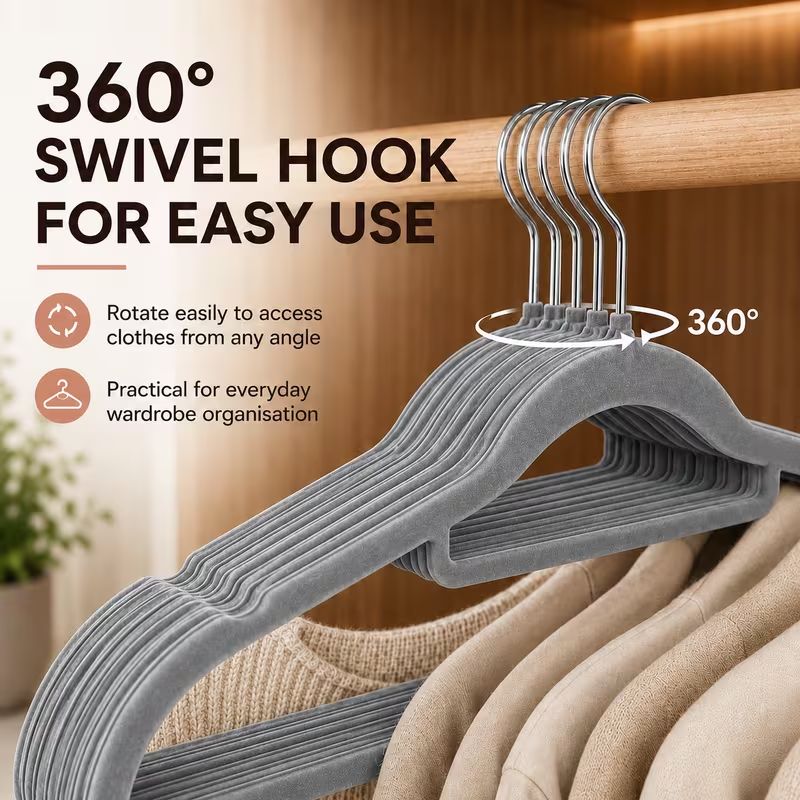 50'li Kadife Askı Seti - Kayma - Baby Clothing Rack incelemesi ve fiyatı